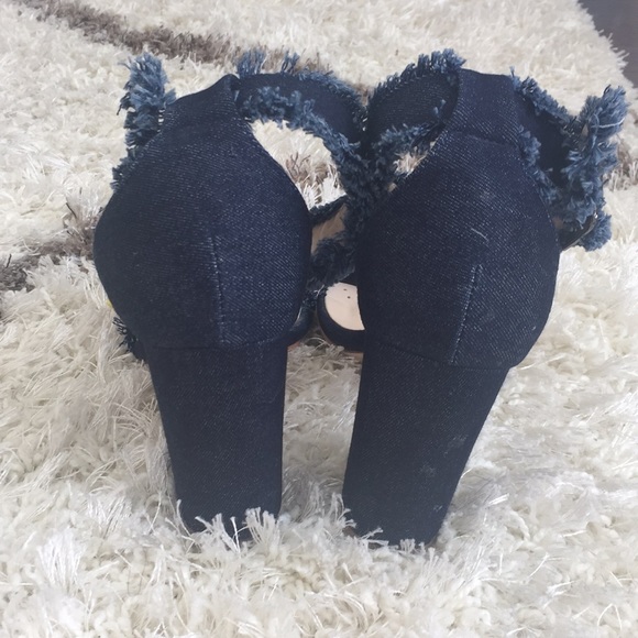 Catherine Malandrino Jean Fringe Block Heel In 7 - Picture 4 of 8